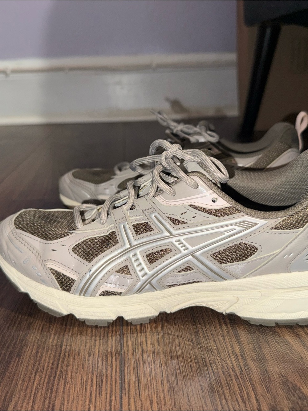 Asics Men  Athletic Trainers in Light Beige and Gray